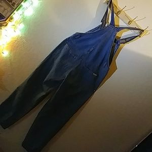 Vtg Bill Blass Denim Overalls
